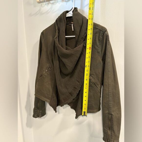Free People Brown Utility Jacket with Dark Brown Scarf - Picture 14 of 16